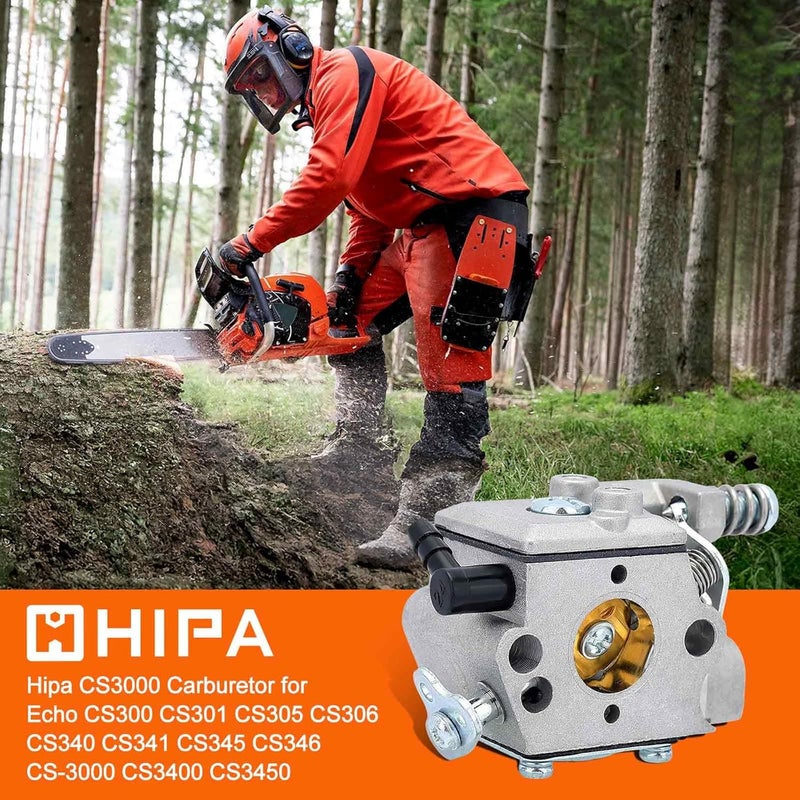 Hipa CS3000 Carburetor for Echo CS300 CS301 CS305 CS306 CS340 CS341 CS345 CS346 CS-3000 CS3400 CS3450 Chainsaw Parts WT-589A A021000232 - Image 2